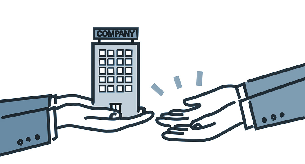 C社の事業譲渡（M&A）事例イメージ